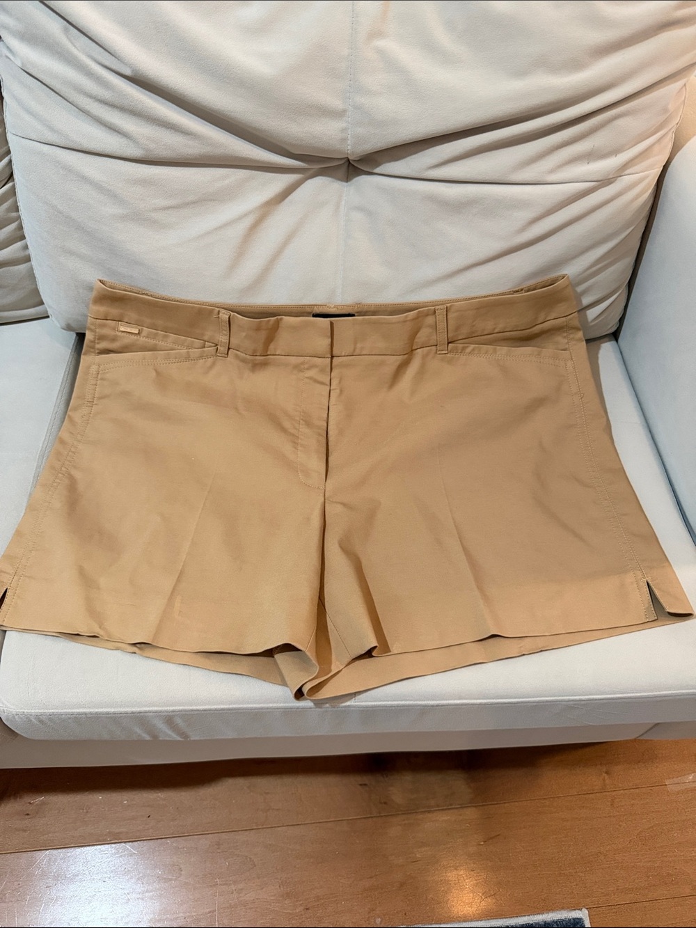 White House Black Market Tan Tailored Bermuda Shorts
